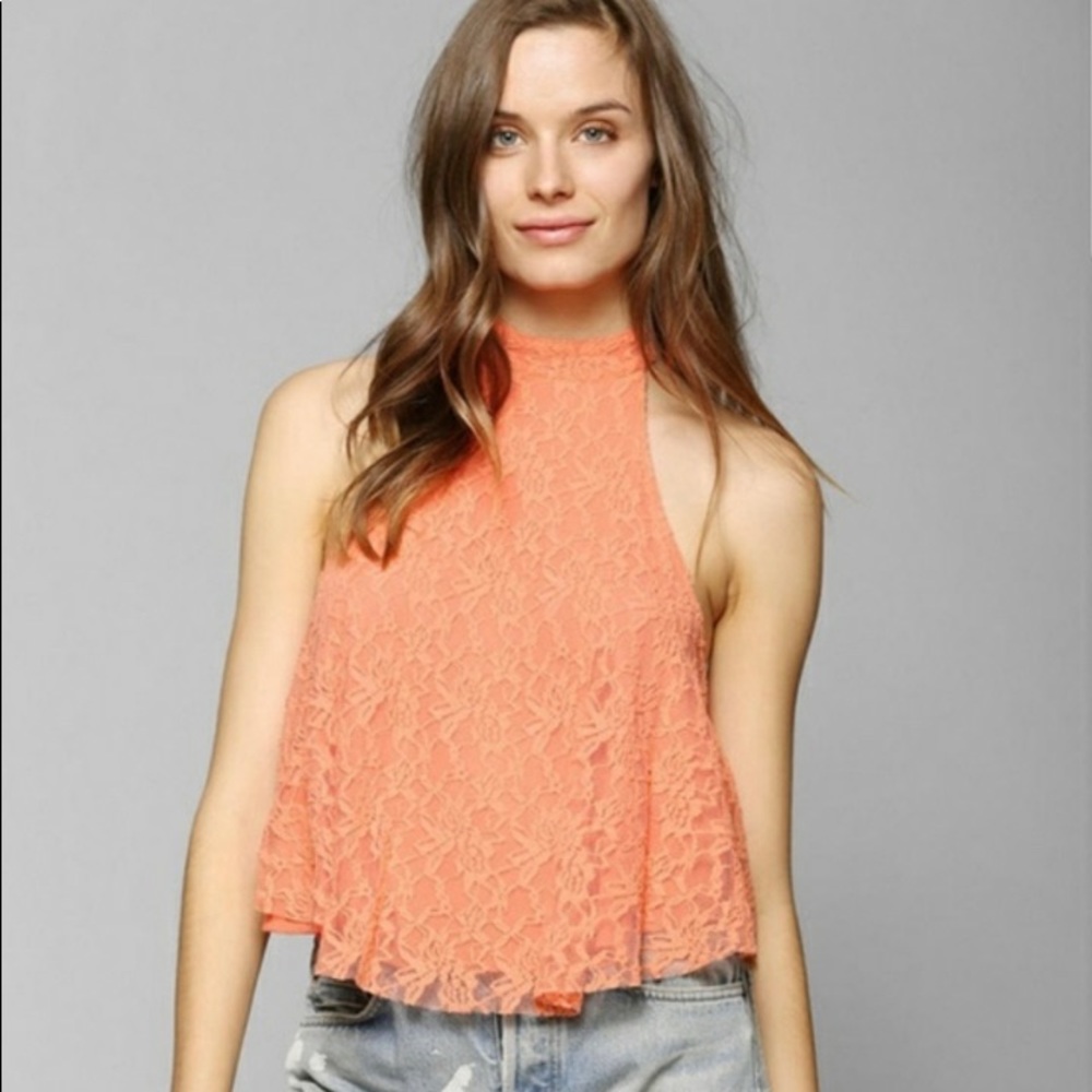 URBAN OUTFITTERS LACEY LOVE HIGH NECK TOP NWT